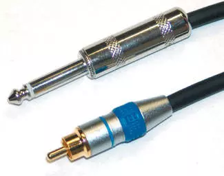 30 Foot Unbalanced RCA - 1/4 Cable